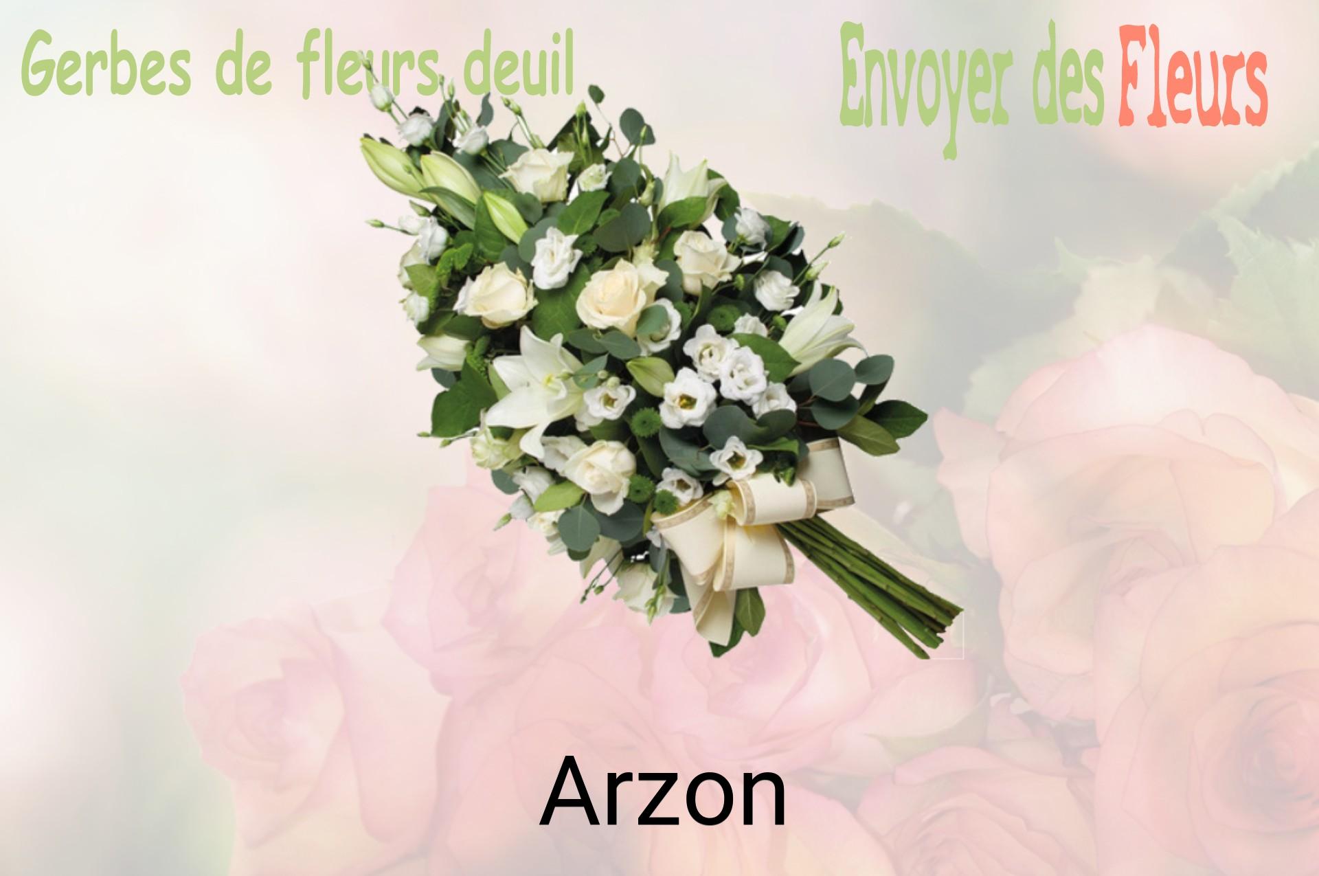 Gerbe de fleurs de deuil livrée à Arzon